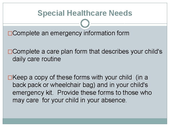 Emergency Preparedness For Children And Youth With Special