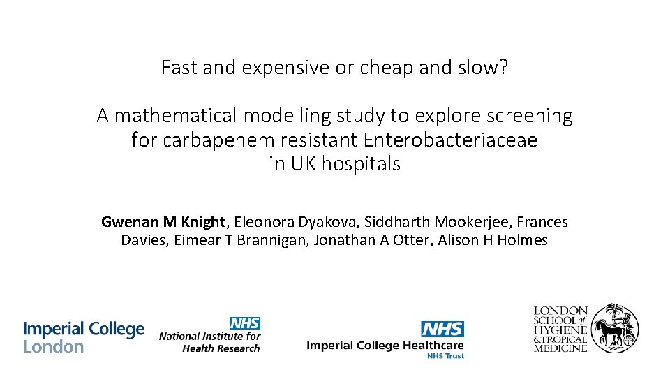 Fast and expensive or cheap and slow? A mathematical modelling study to explore screening