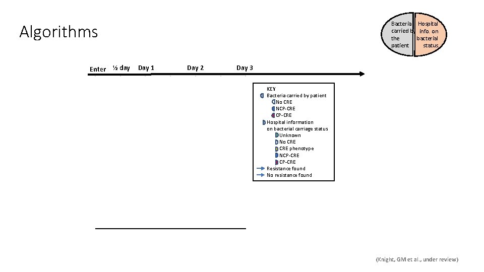 Algorithms Enter Bacteria Hospital carried by info. on the bacterial patient status ½ day