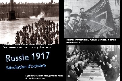 7 novembre - révolution d'Octobre. Invasion du Palais d'Hiver reconstituée en 1927 par Sergueï