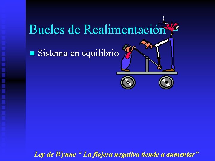 Bucles de Realimentación n - Sistema en equilibrio Ley de Wynne “ La flojera