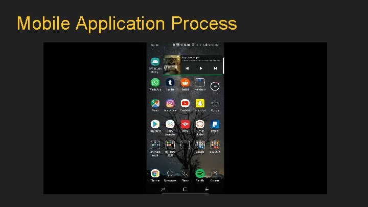 Mobile Application Process 