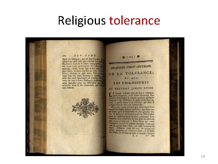 Religious tolerance 14 