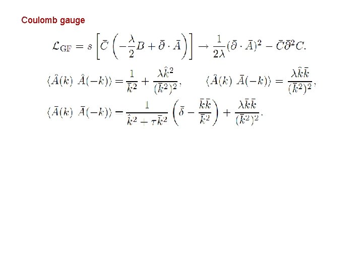 Coulomb gauge 