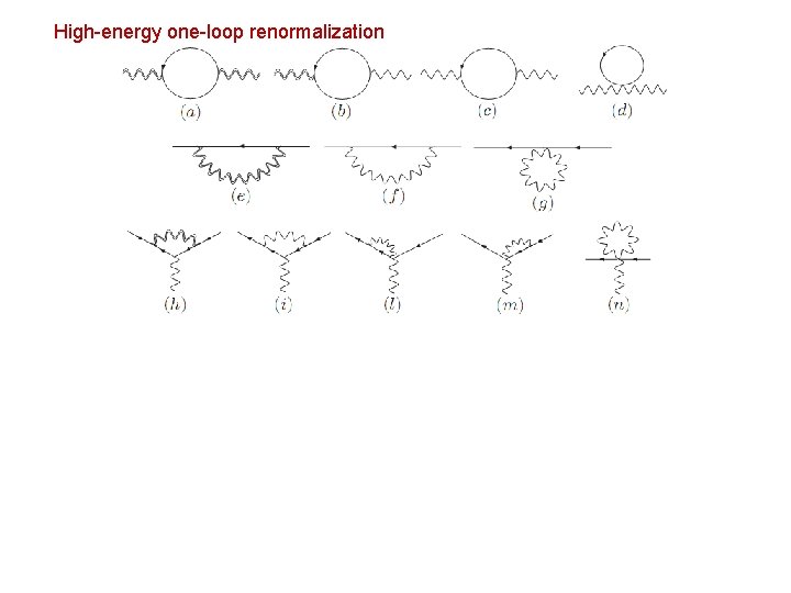 High-energy one-loop renormalization 