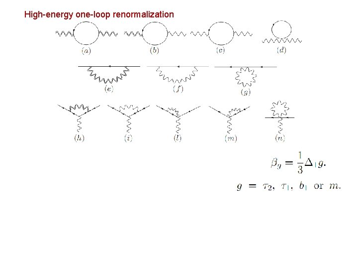 High-energy one-loop renormalization 