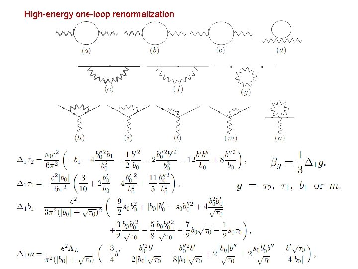 High-energy one-loop renormalization 