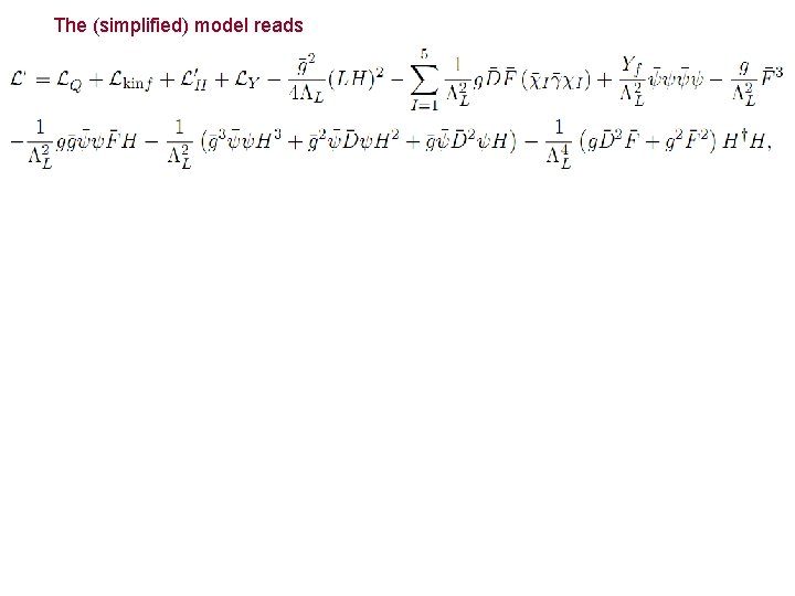 The (simplified) model reads 