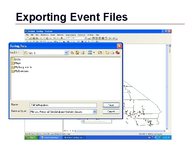 Exporting Event Files GIS 46 