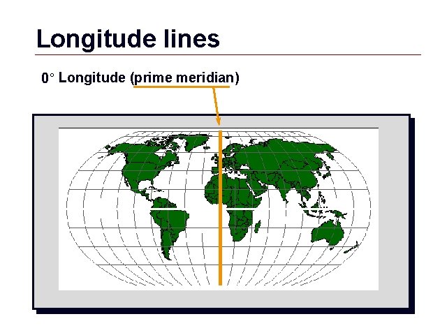 Longitude lines 0 ° Longitude (prime meridian) GIS 5 