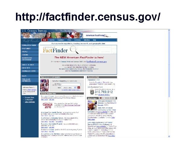 http: //factfinder. census. gov/ GIS 57 