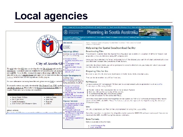 Local agencies GIS 74 