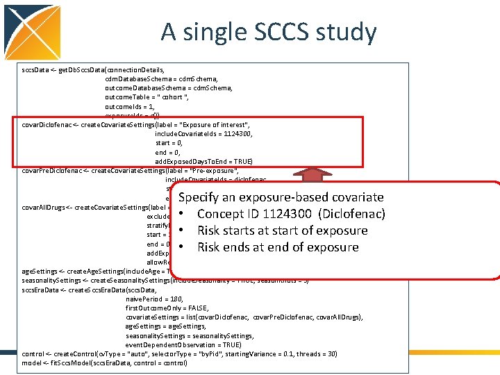 A single SCCS study sccs. Data <- get. Db. Sccs. Data(connection. Details, cdm. Database.