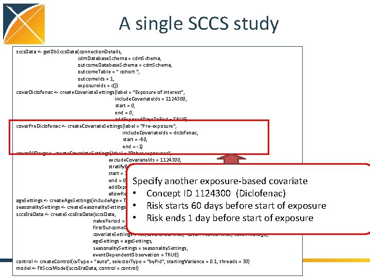 A single SCCS study sccs. Data <- get. Db. Sccs. Data(connection. Details, cdm. Database.