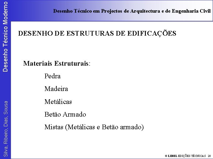 Desenho Técnico Moderno Desenho Técnico em Projectos de Arquitectura e de Engenharia Civil DESENHO