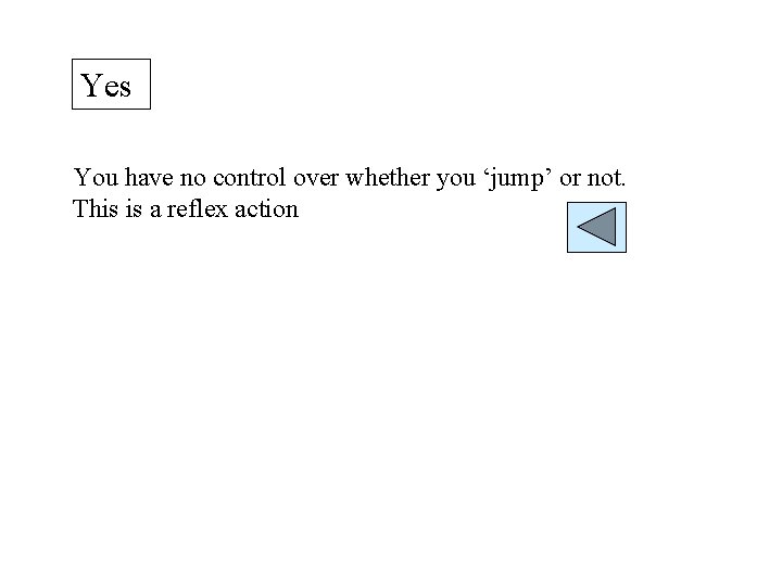 Yes You have no control over whether you ‘jump’ or not. This is a