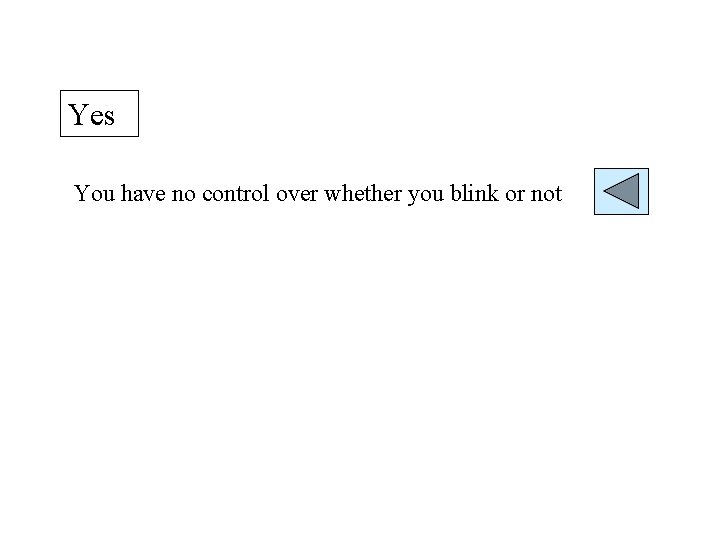 Yes You have no control over whether you blink or not 