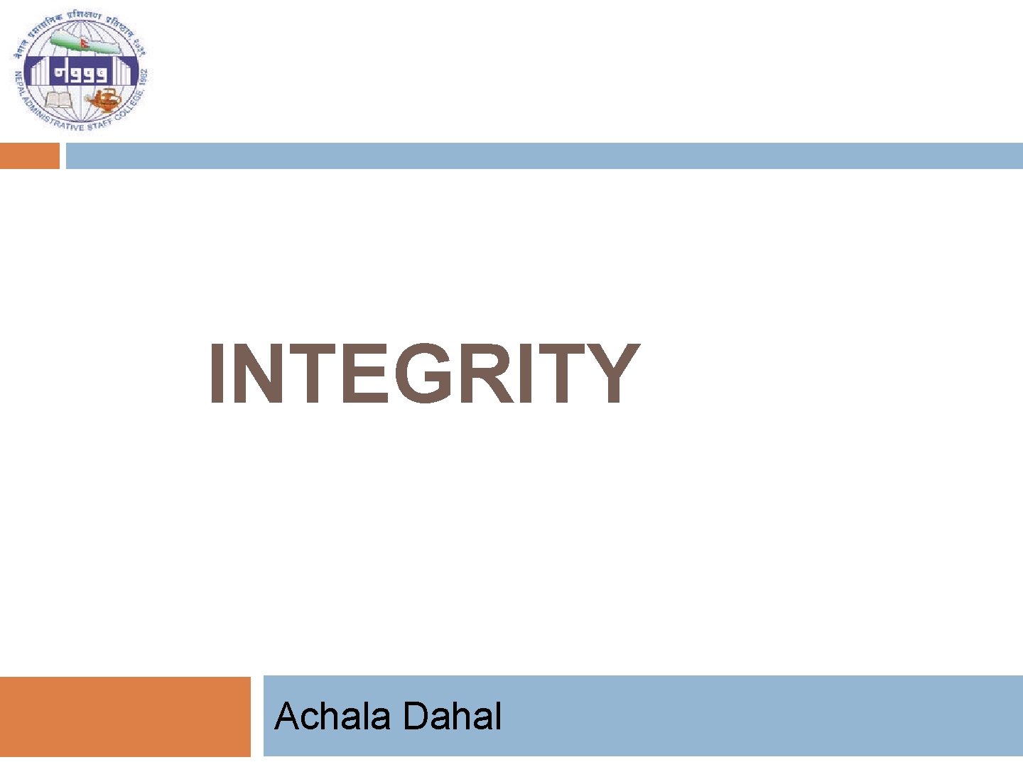 INTEGRITY Achala Dahal 