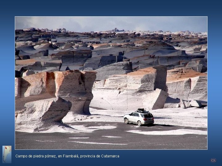 Campo de piedra pómez, en Fiambalá, provincia de Catamarca 