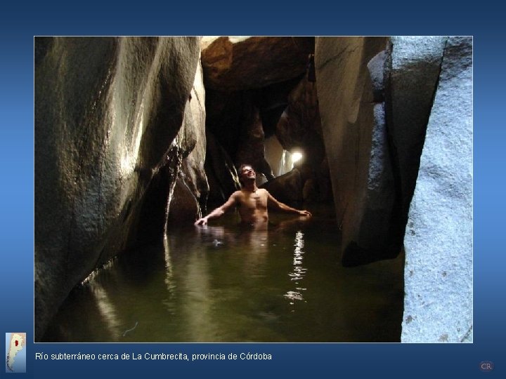 Río subterráneo cerca de La Cumbrecita, provincia de Córdoba 