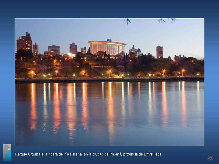 Parque Urquiza a la ribera del río Paraná, en la ciudad de Paraná, provincia