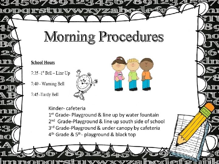 Morning Procedures 