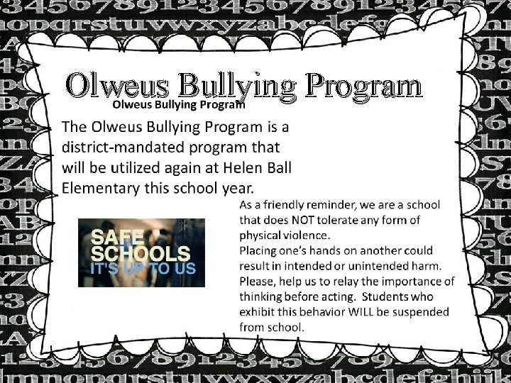 Olweus Bullying Program 
