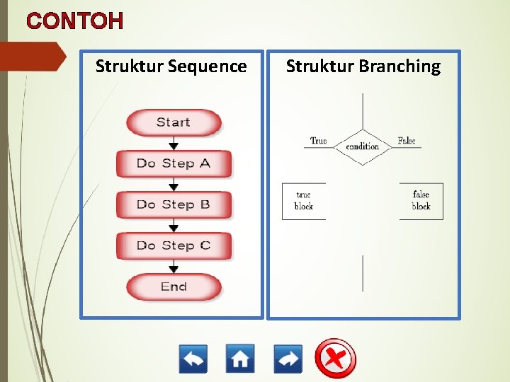 CONTOH Struktur Sequence Struktur Branching 