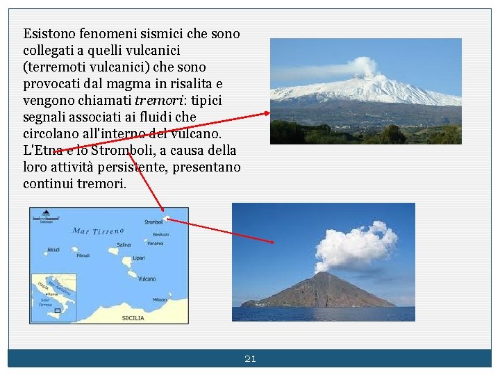 Esistono fenomeni sismici che sono collegati a quelli vulcanici (terremoti vulcanici) che sono provocati