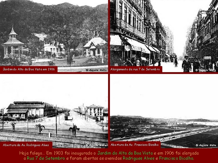 Jardim do Alto da Boa Vista em 1906 @ Augusto Malta Alargamento da rua Jardim do Alto da Boa Vista em 1906 @ Augusto Malta Alargamento da rua