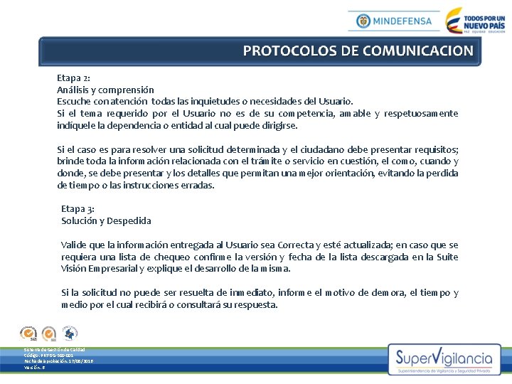 Etapa 2: Análisis y comprensión Escuche con atención todas las inquietudes o necesidades del