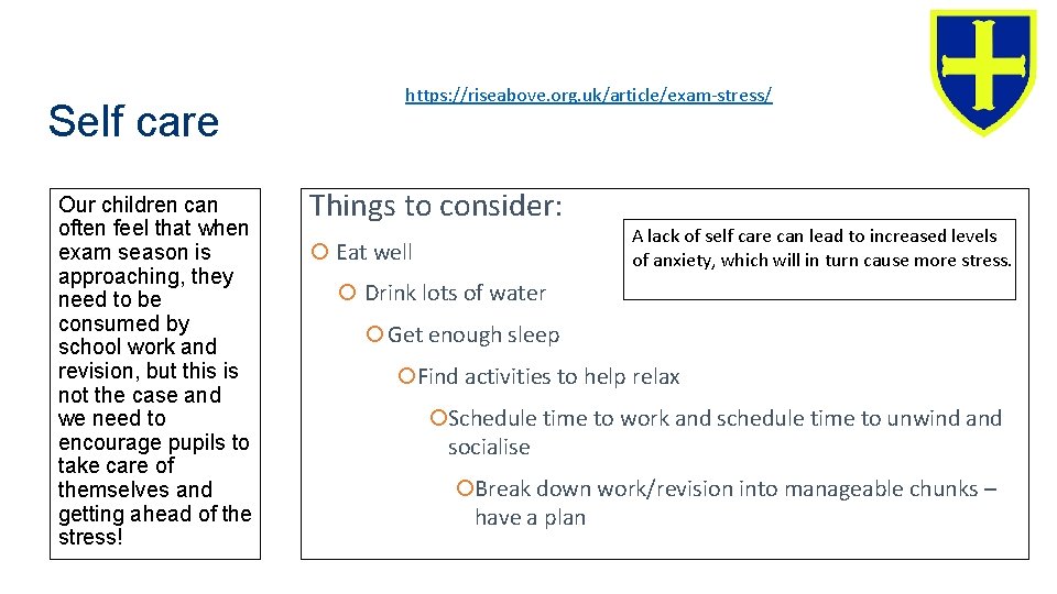 Self care Our children can often feel that when exam season is approaching, they Self care Our children can often feel that when exam season is approaching, they