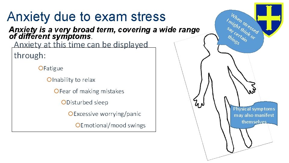Anxiety due to exam stress Anxiety is a very broad term, covering a wide Anxiety due to exam stress Anxiety is a very broad term, covering a wide