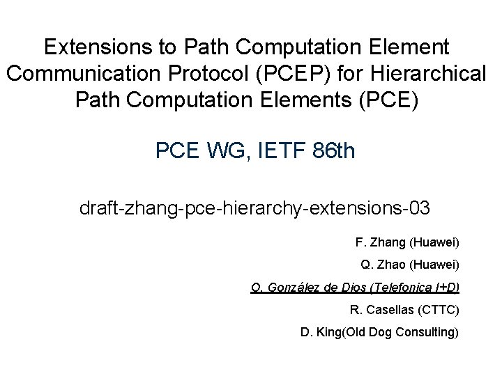 Extensions to Path Computation Element Communication Protocol (PCEP) for Hierarchical Path Computation Elements (PCE)