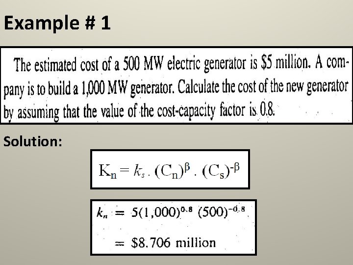 Example # 1 Solution: 