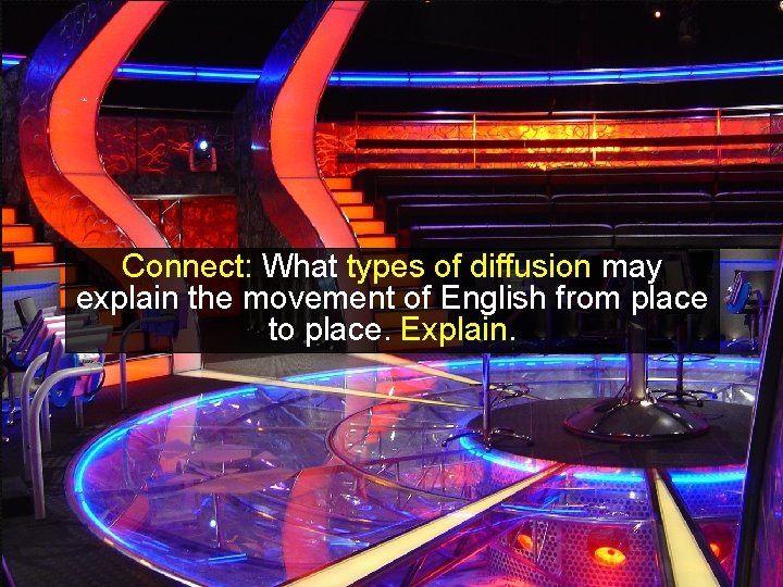 Connect: What types of diffusion may explain the movement of English from place to