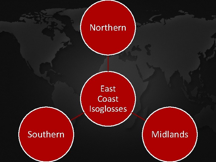 Northern East Coast Isoglosses Southern Midlands 