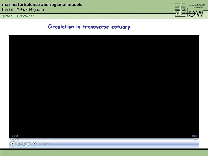 Circulation in transverse estuary 