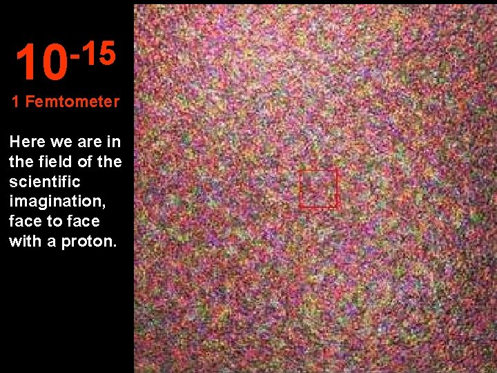 -15 10 1 Femtometer Here we are in the field of the scientific imagination,