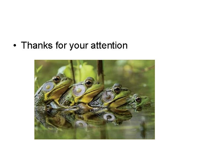  • Thanks for your attention 