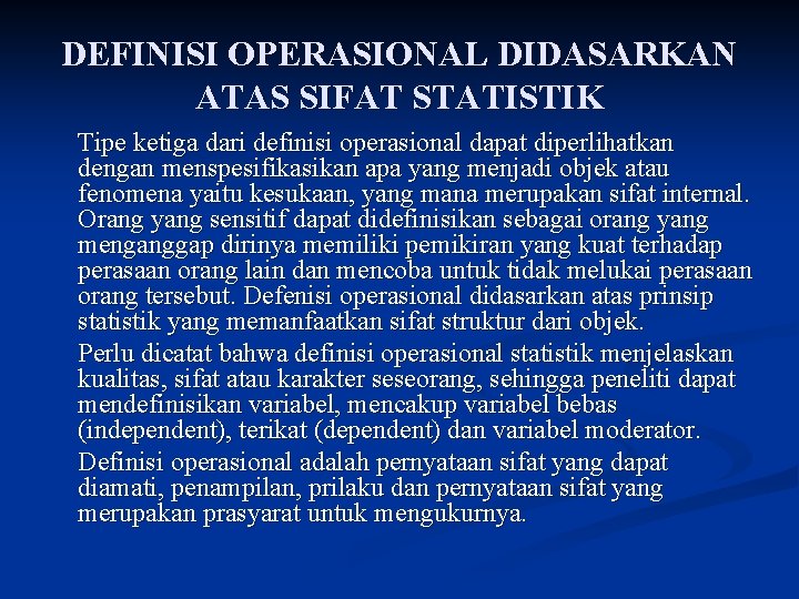 Definisi Operasional Variabel Istilah Variabel Dapat Diartikan Beberapa