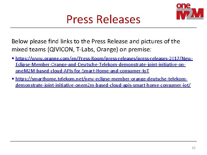 Press Releases Below please find links to the Press Release and pictures of the