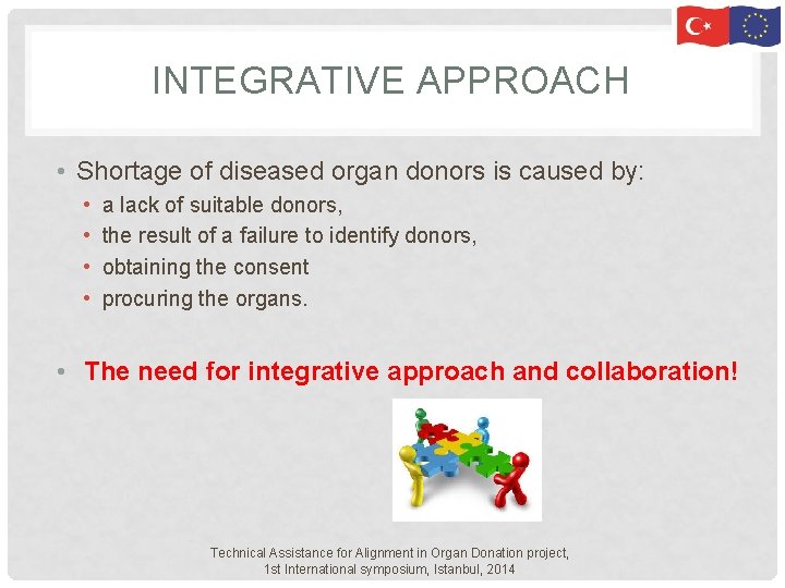 INTEGRATIVE APPROACH • Shortage of diseased organ donors is caused by: • • a INTEGRATIVE APPROACH • Shortage of diseased organ donors is caused by: • • a