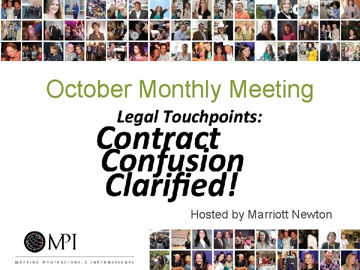 October Monthly Meeting Hosted by Marriott Newton 