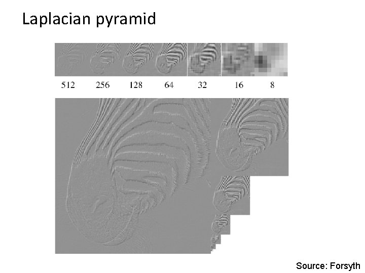 Laplacian pyramid Source: Forsyth 