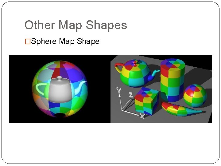 Other Map Shapes �Sphere Map Shape 