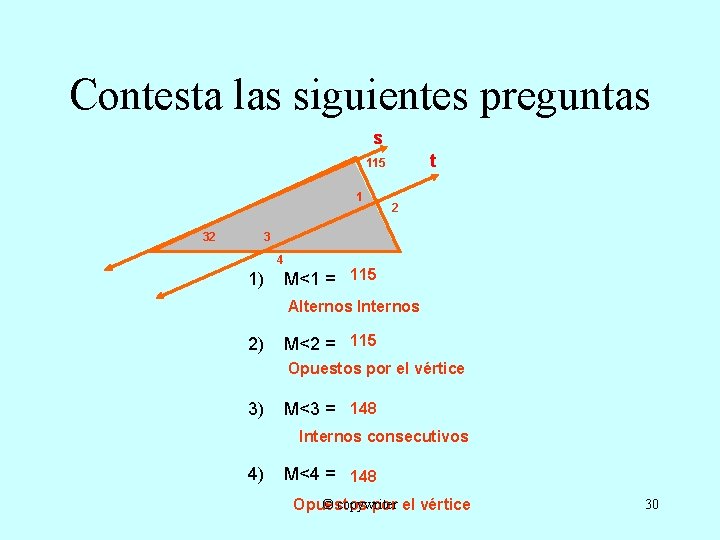 Contesta las siguientes preguntas s t 115 1 32 2 3 4 1) M<1