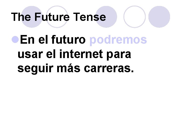 The Future Tense l. En el futuro podremos usar el internet para seguir más