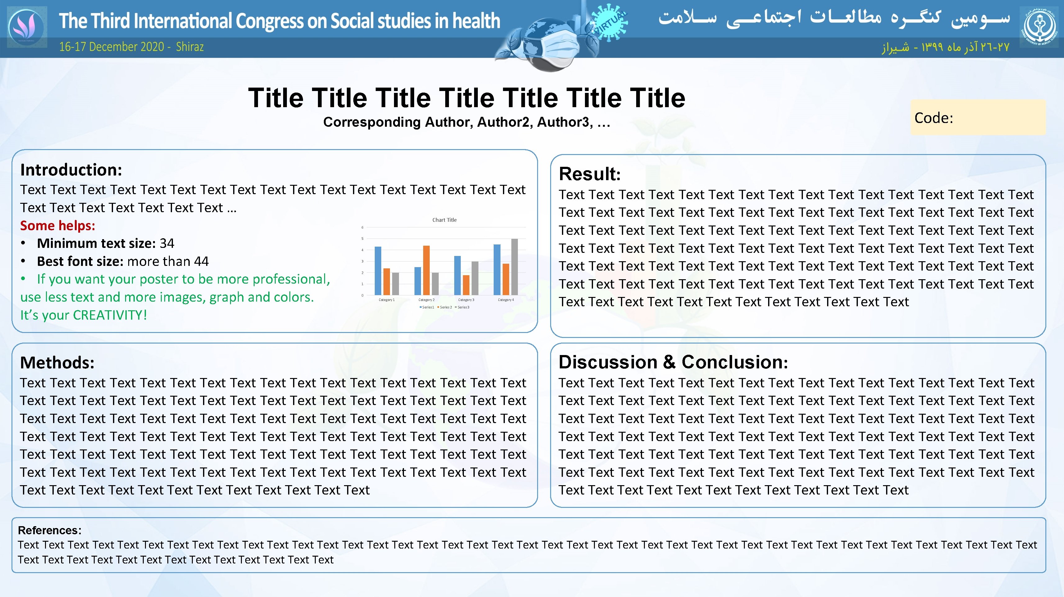 Title Title Corresponding Author, Author 2, Author 3, … Introduction: Text Text Text Text