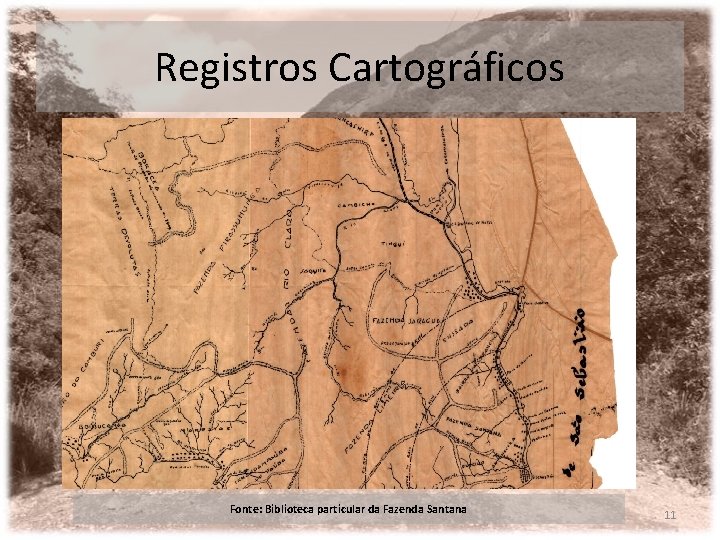 Registros Cartográficos Fonte: Biblioteca particular da Fazenda Santana 11 